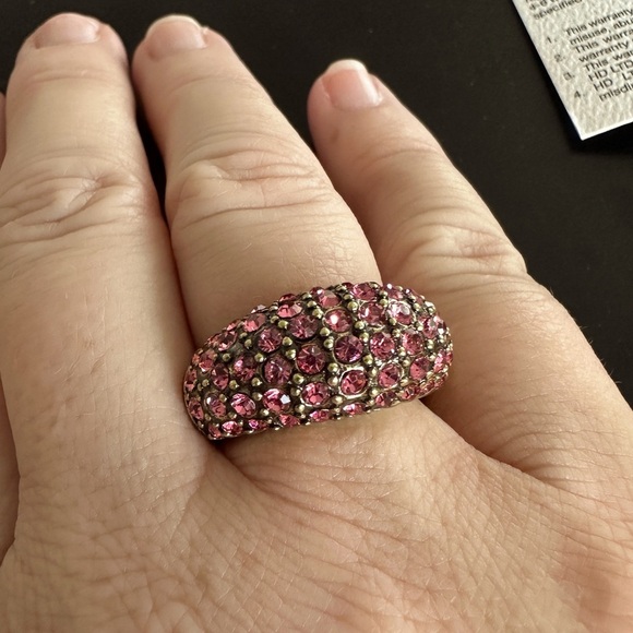 Heidi Daus Jewelry - Pink crystal pave ring in bronze by Heidi Daus